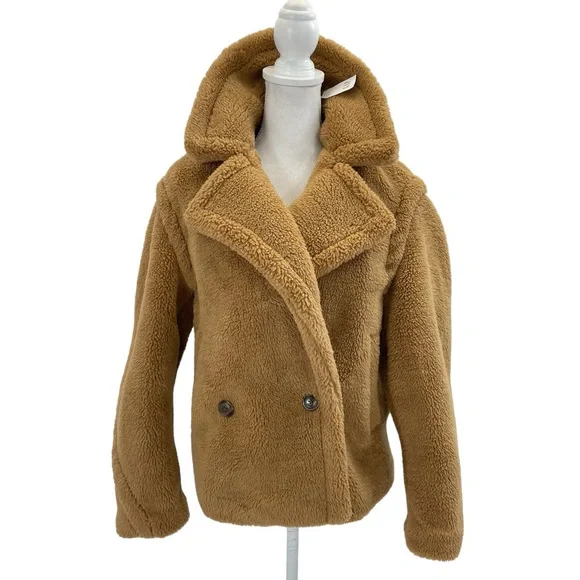 NWT GAP Sherpa Moto Jacket XS Tan - Picture 3 of 14